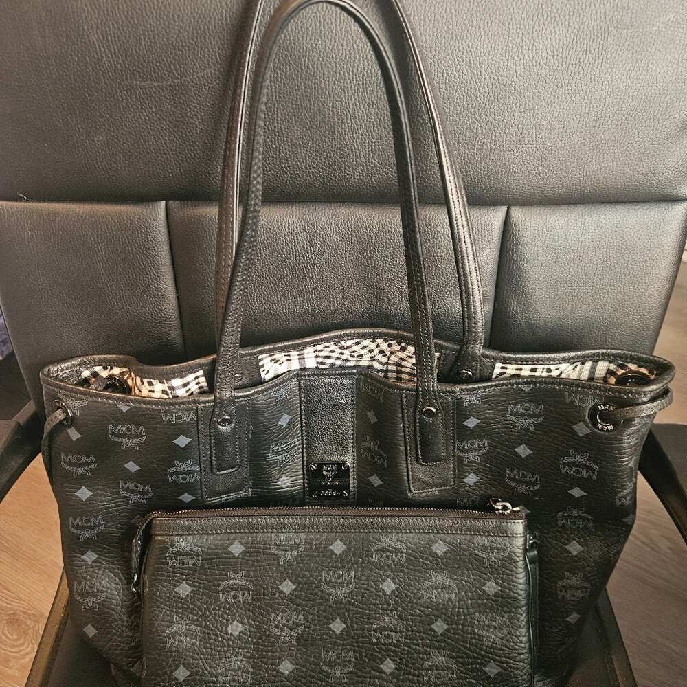 Authentic MCM Tote with Pouch Bag